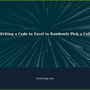 How to Write a Code in Excel to Randomly Pick a Cell from a Set of Certain Cells