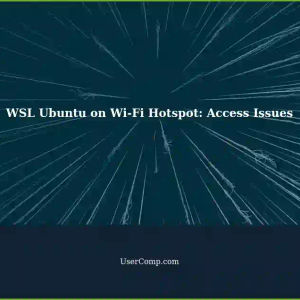 WSL Ubuntu on Wi-Fi Hotspot: Unable to Access Local Network from Windows Side