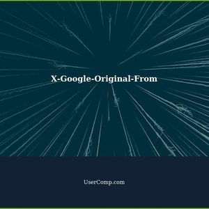 What is X-Google-Original-From used for?
