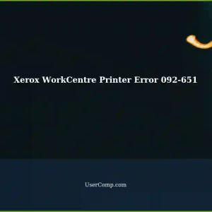 Xerox WorkCentre / Phaser Stuck: Error Code 092-651 (2010000)