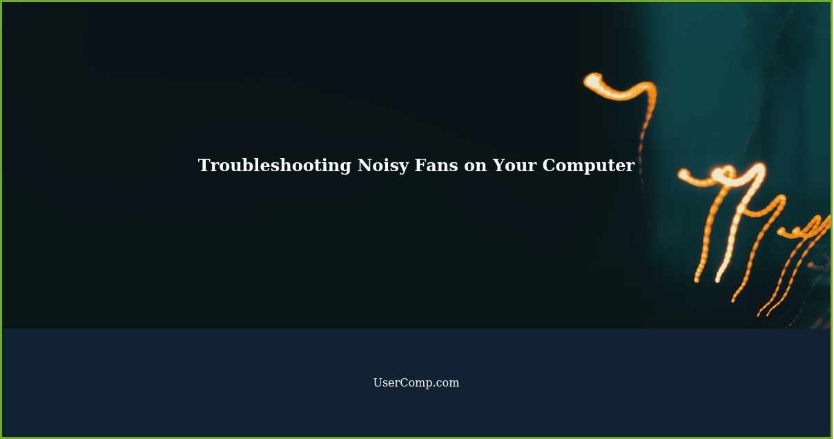 Troubleshooting Noisy Fans on Your Computer