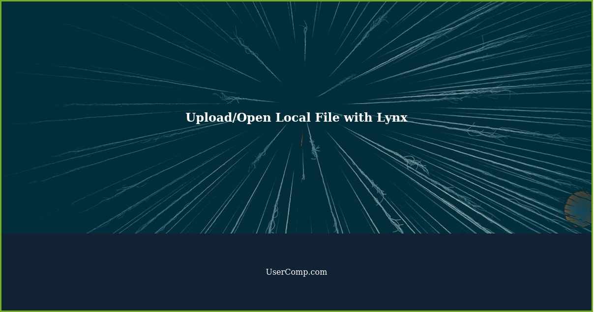 Upload/Open Local File with Lynx