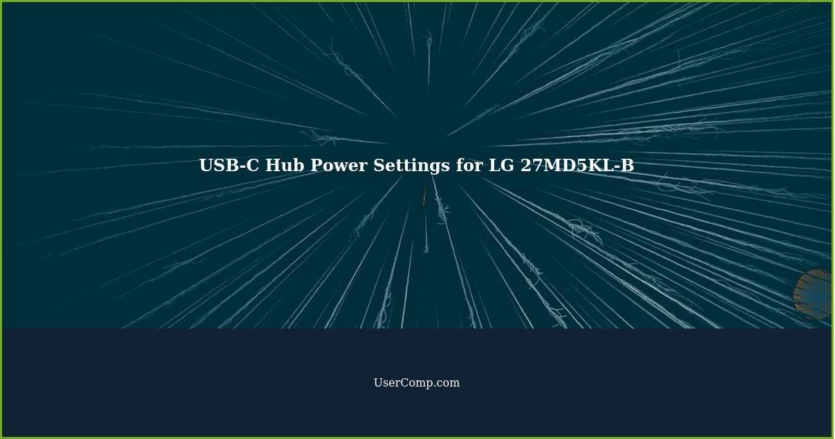 USB-C Hub Power Settings for LG 27MD5KL-B