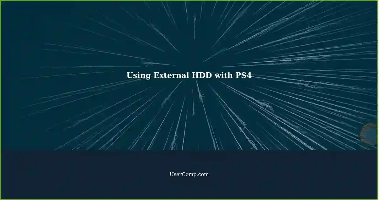 Using External HDD with PS4