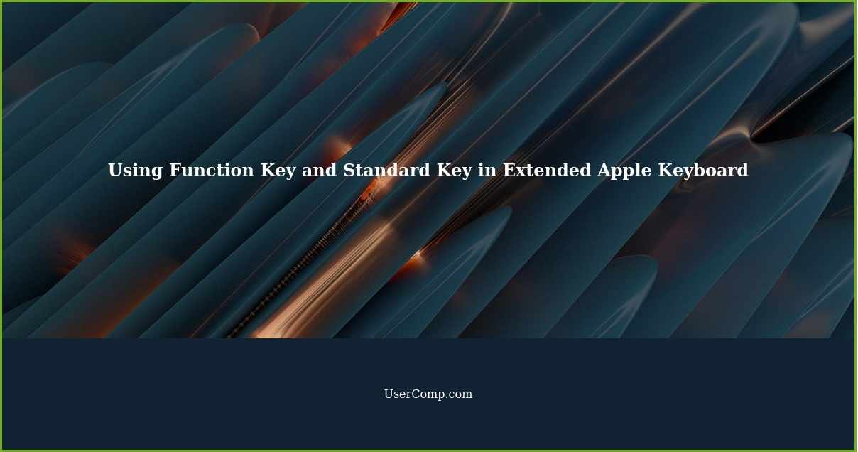 Using Function Key and Standard Key in Extended Apple Keyboard