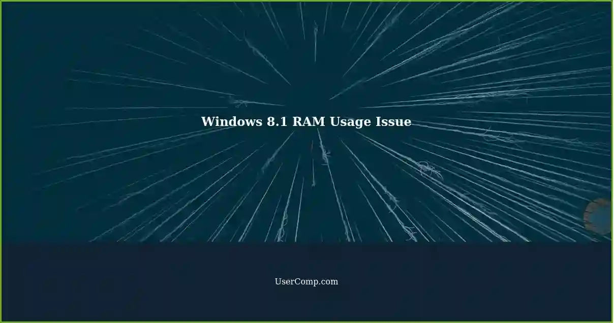 Windows 8.1 RAM Usage Issue