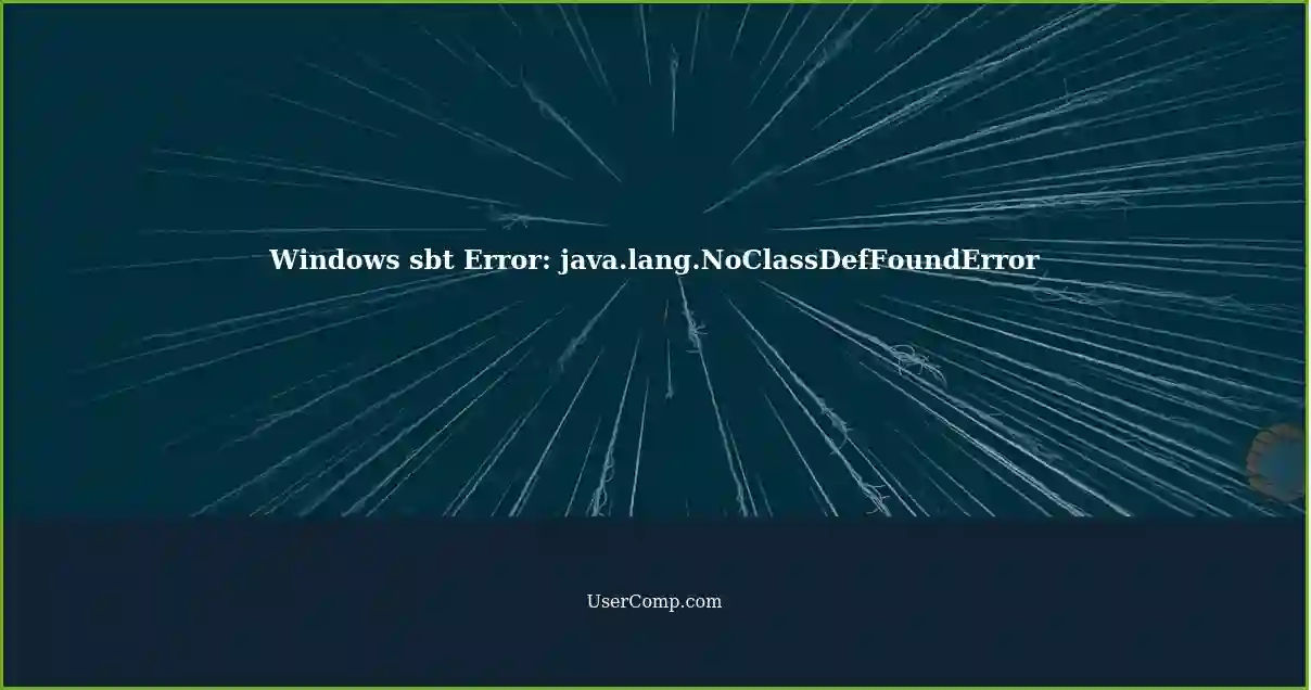 Java Lang No Class Def Found Error