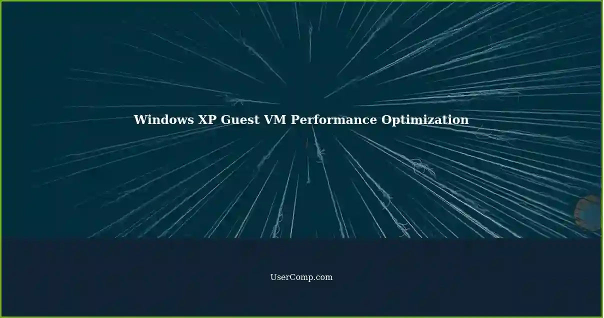 Windows XP Guest VM Performance Optimization