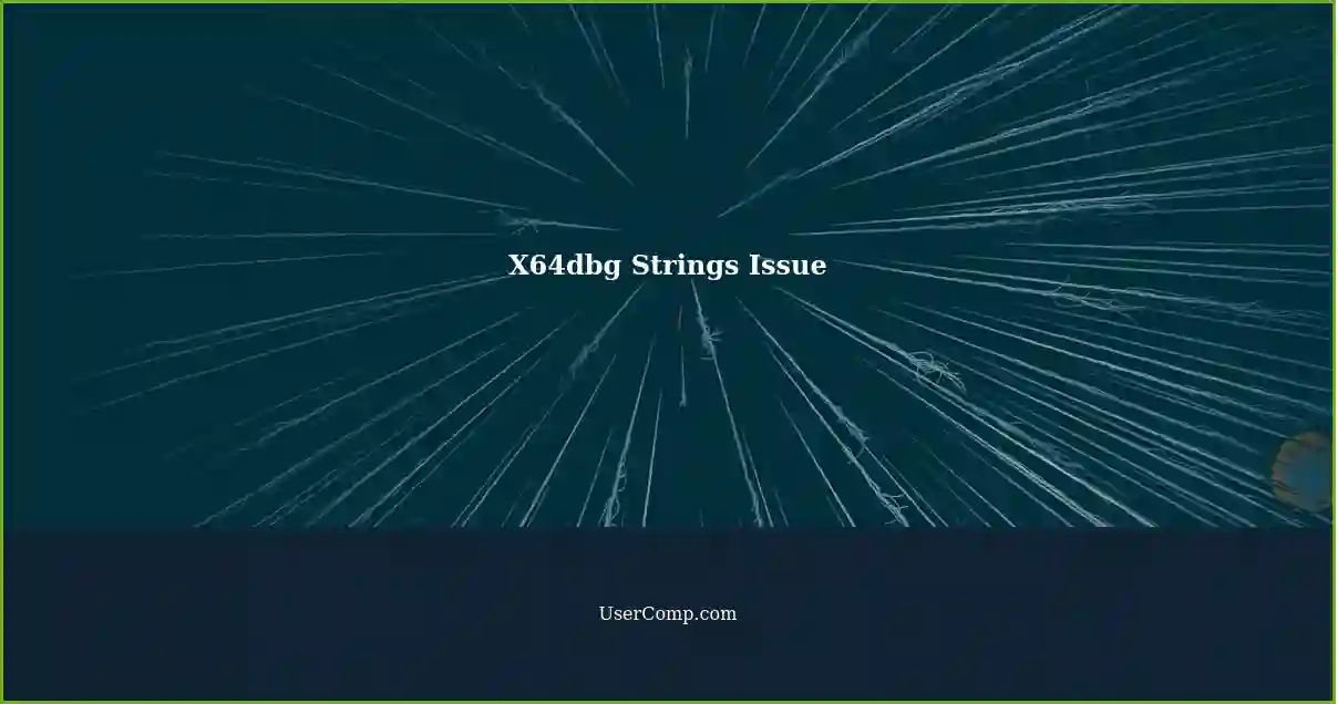 X64dbg Strings Issue