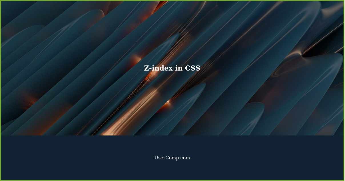 Z-index in CSS