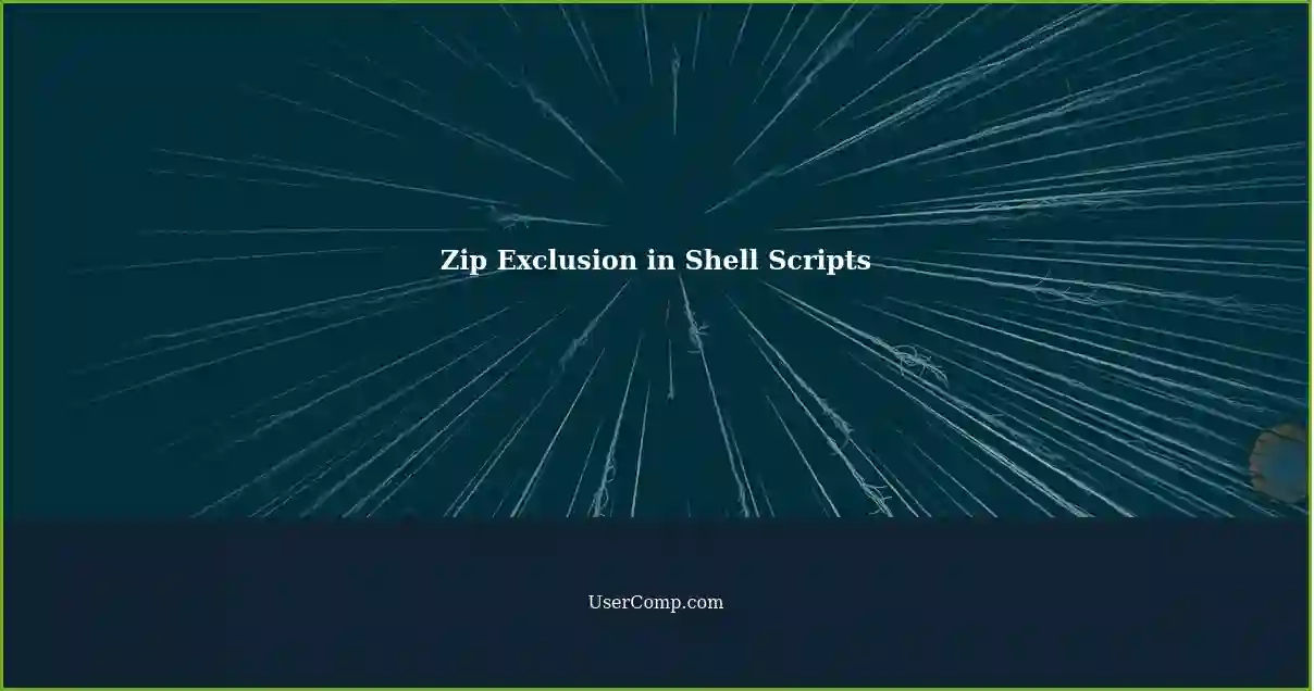 Zip Exclusion in Shell Scripts