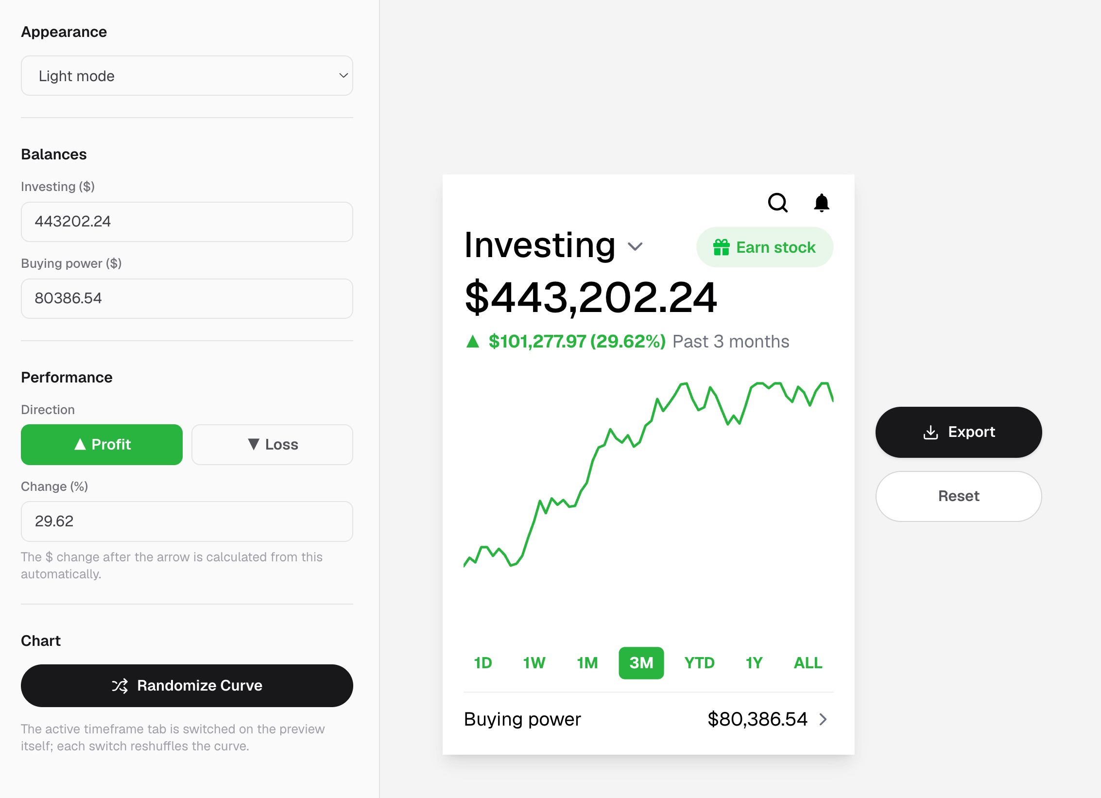 How to Create a Robinhood-Like Portfolio Screenshot
