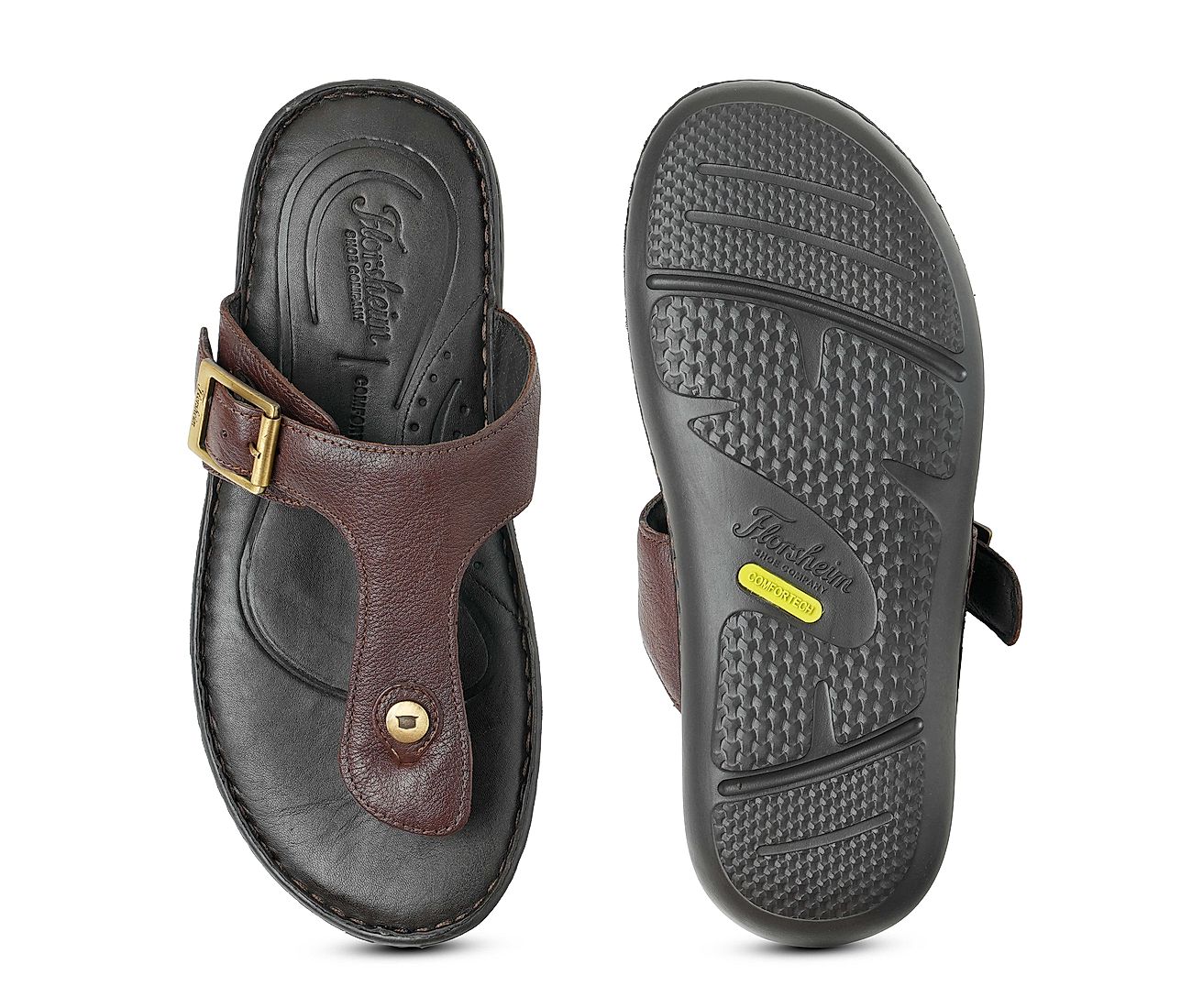 The Florish Tan Men Sandals Florsheim