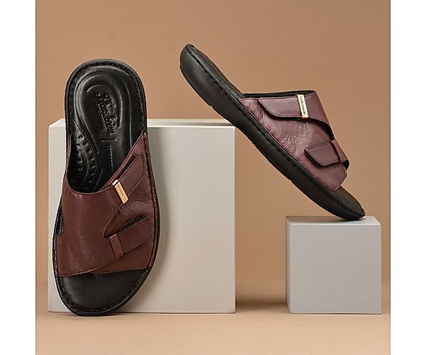 The Florish Burgundy Men Sandals Florsheim