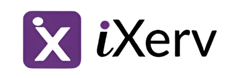 An image Showing a Logo of 'i xerv' in UAE