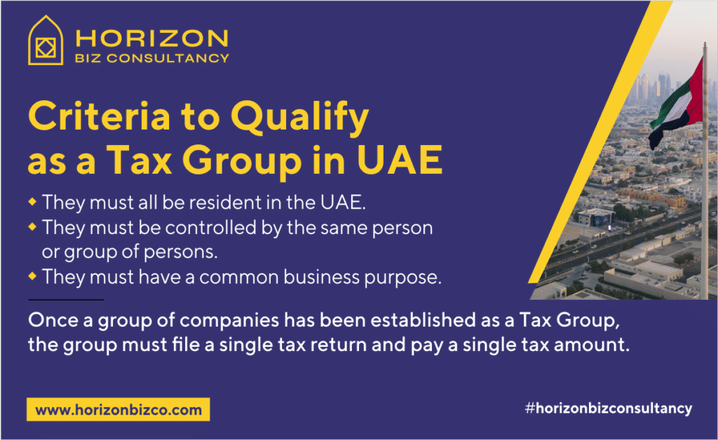 This image is showing about 'criteria of qualify tax group'