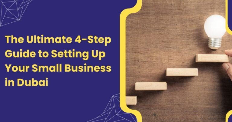 Staircase leading to a lightbulb at the top, symbolizing guidance for starting a small business in Dubai