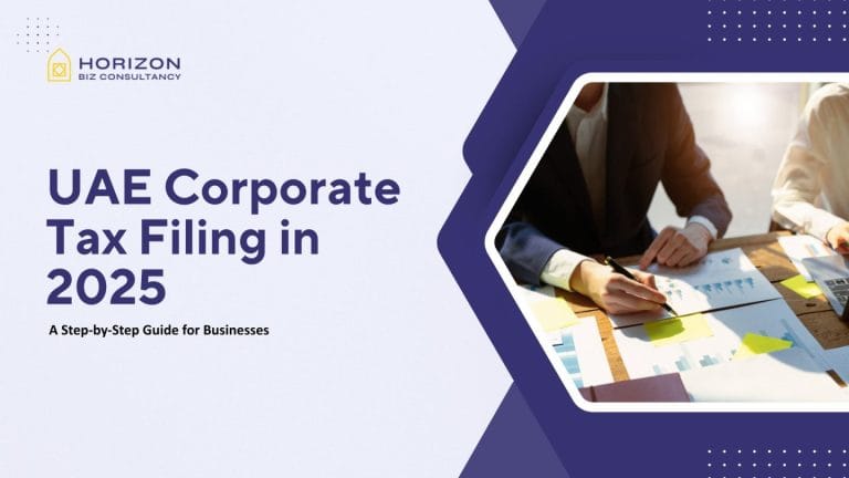 this image representing a step-by-step guide to corporate tax filing