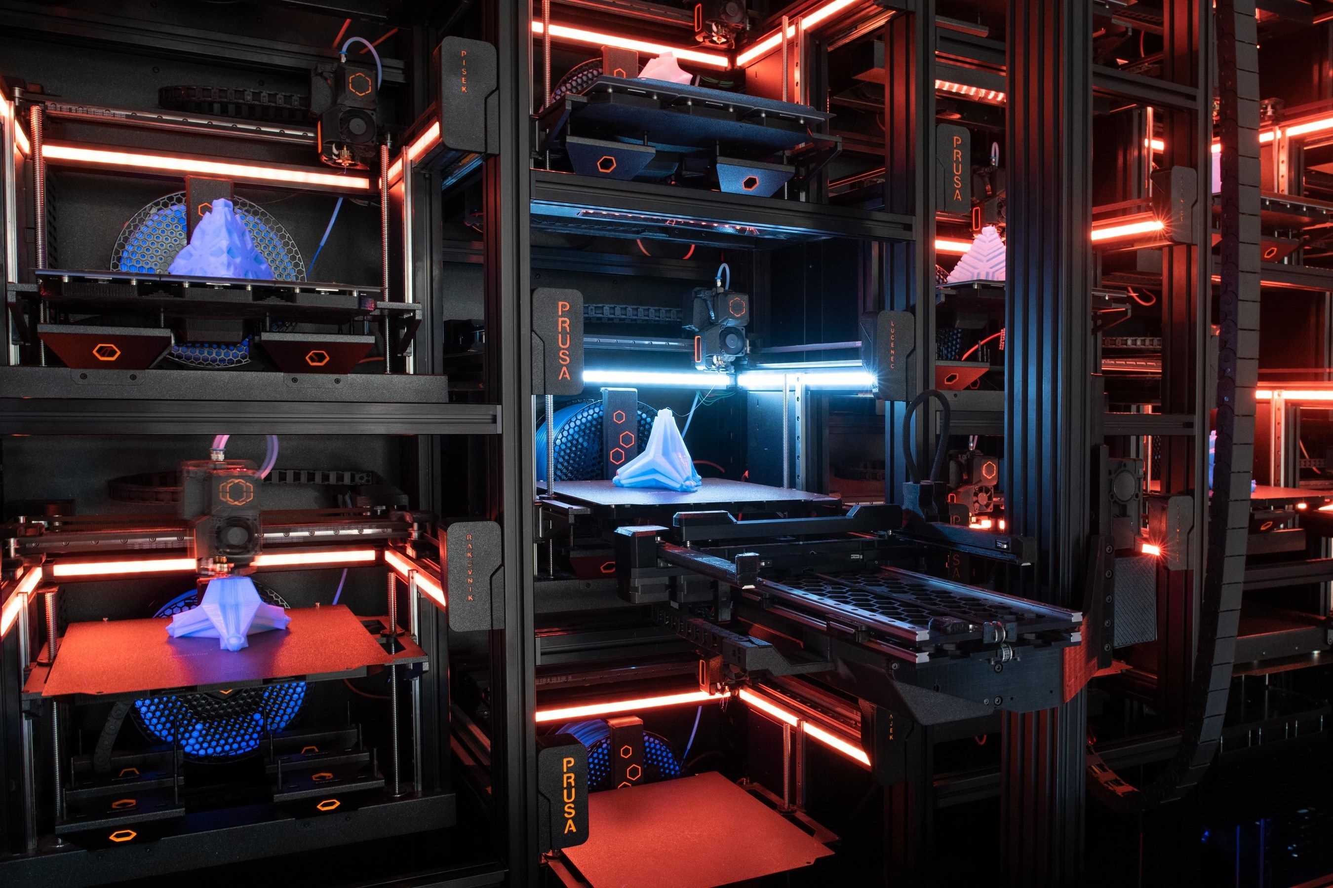 AIS automated plate-swapping system for a 3D print farm