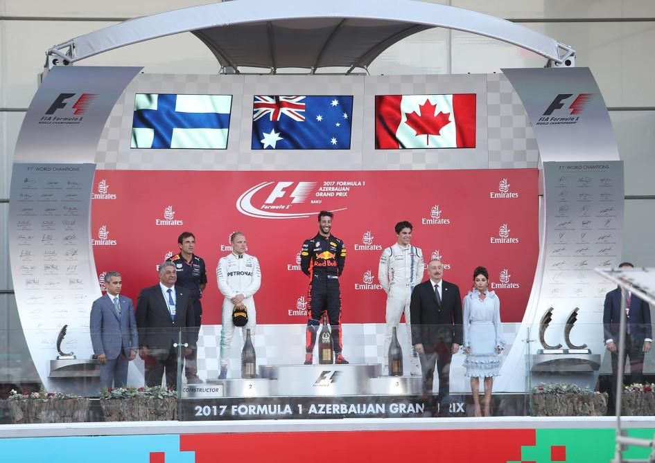 Aliyev sul podio Formula 1 Azerbaijan