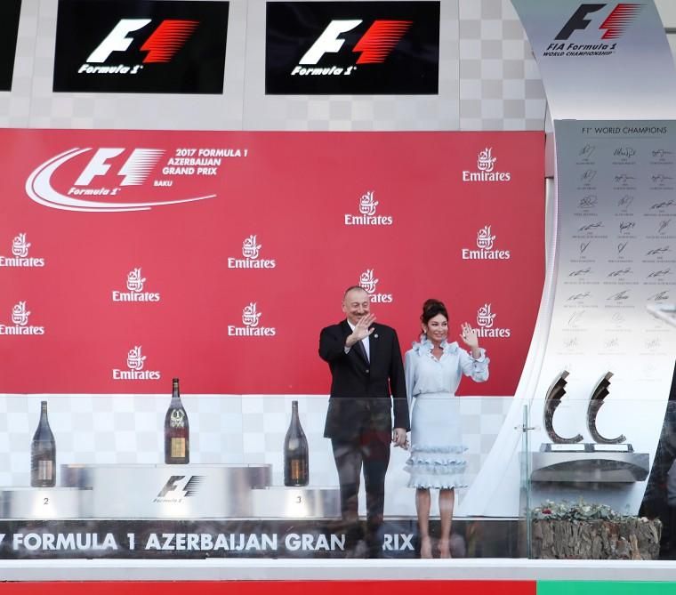 Aliyev sul podio Formula 1 Azerbaijan