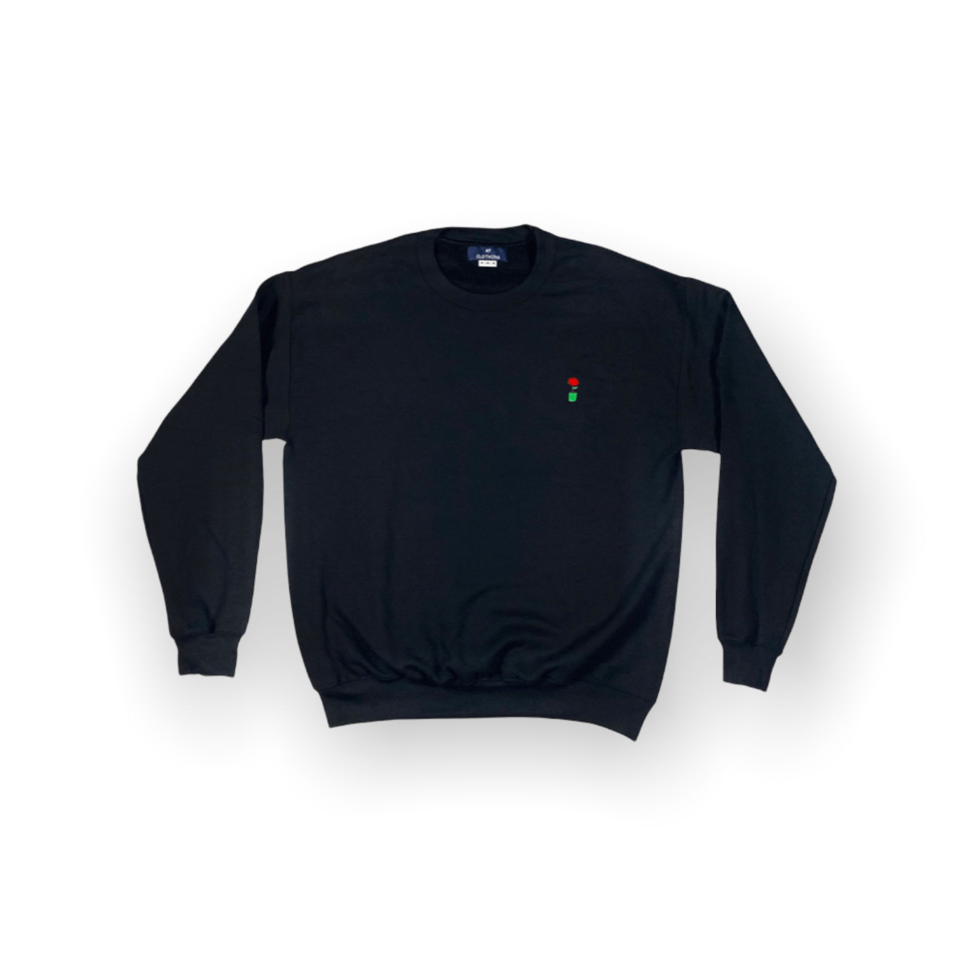 Sweat noir logo brodé - 4fclothing