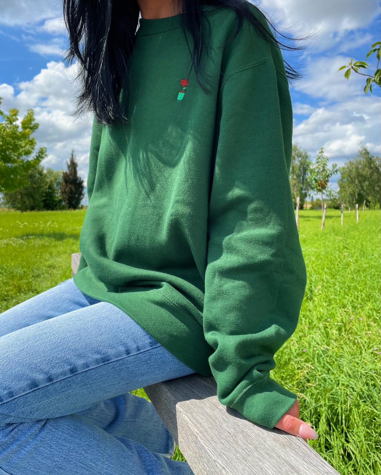 Sweat vert logo brodé - 4fclothing