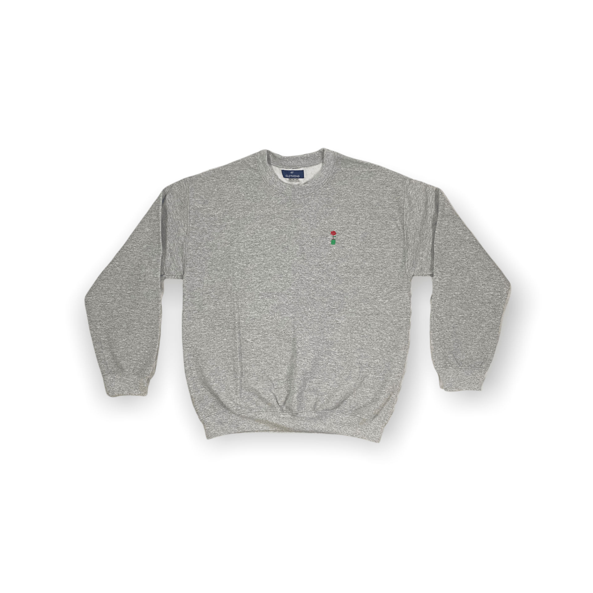 Sweat gris logo brodé - 4fclothing