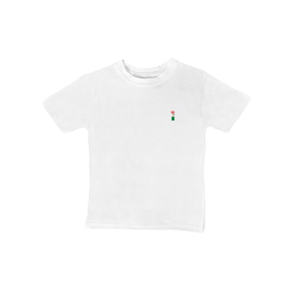 T-shirt enfant blanc logo brodé - 4fclothing