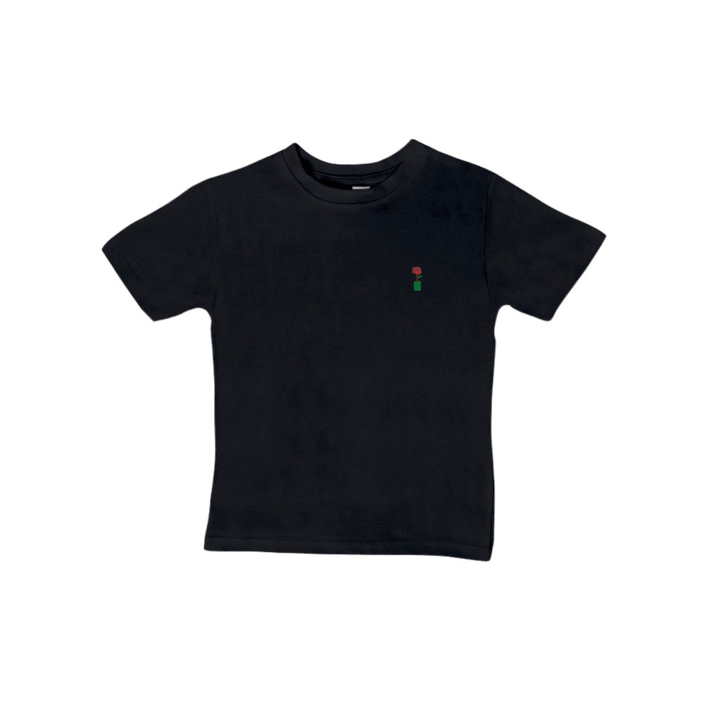 T-shirt enfant noir logo brodé - 4fclothing