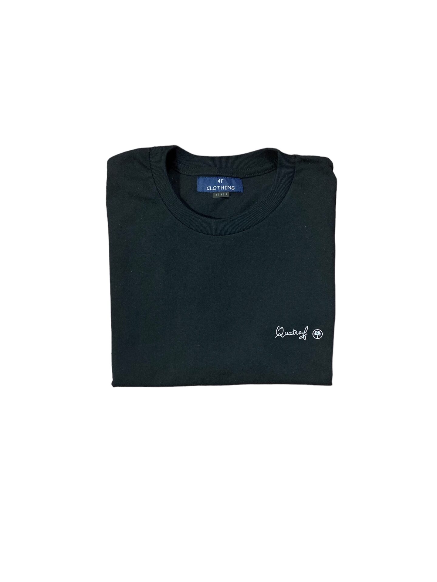 T-shirt noir écriture Quatref blanche - 4fclothing