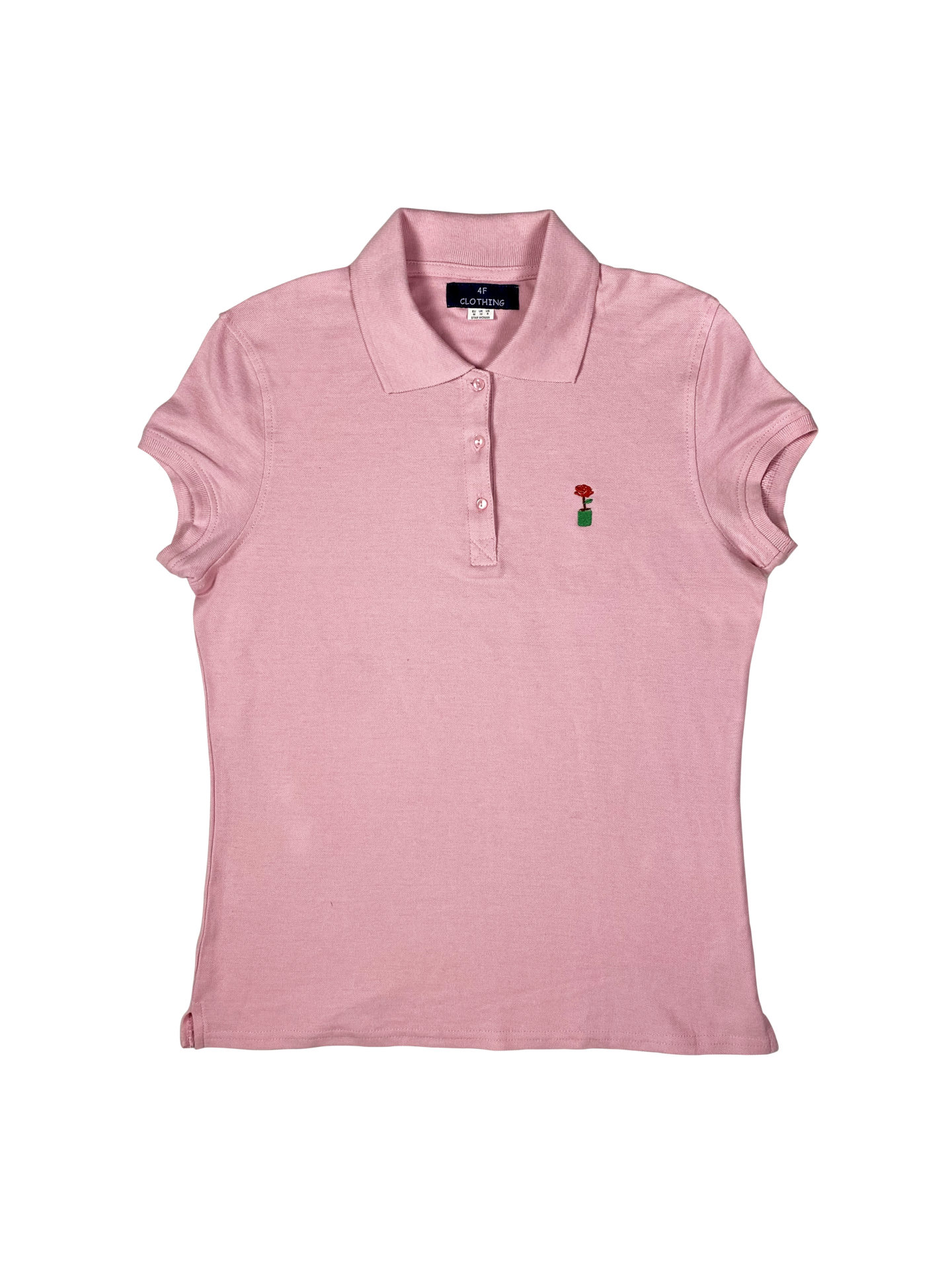 WOMEN'S PINK POLO SHIRT - 4fclothing