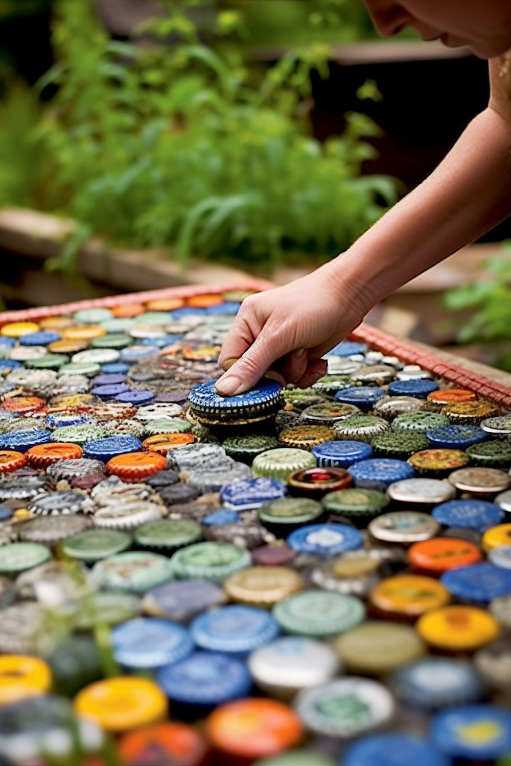 Vibrant Bottle Cap Mosaics: A Symphony of Recycled Art