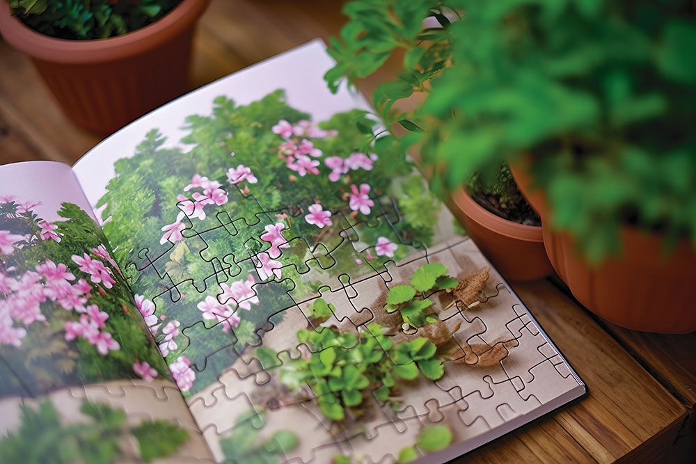 Engage your mind and explore the beauty of gardens with this garden-inspired puzzle book.