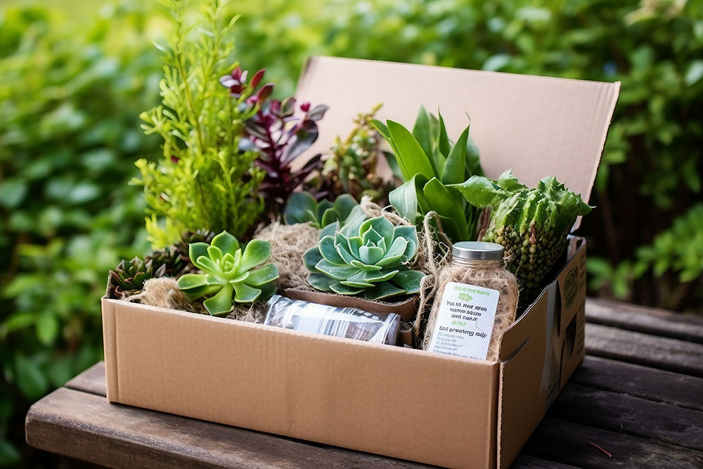 Elevate your gardening experience with a monthly subscription box filled with delightful plant surprises.