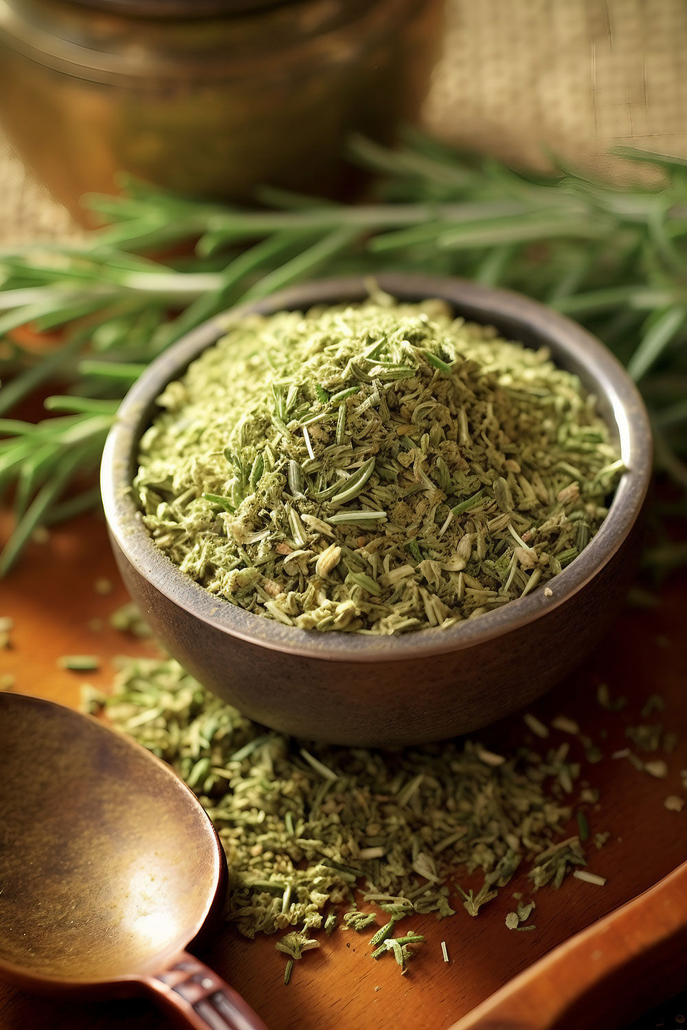An enchanting photo that transports you to the French countryside with Herbes de Provence spices.