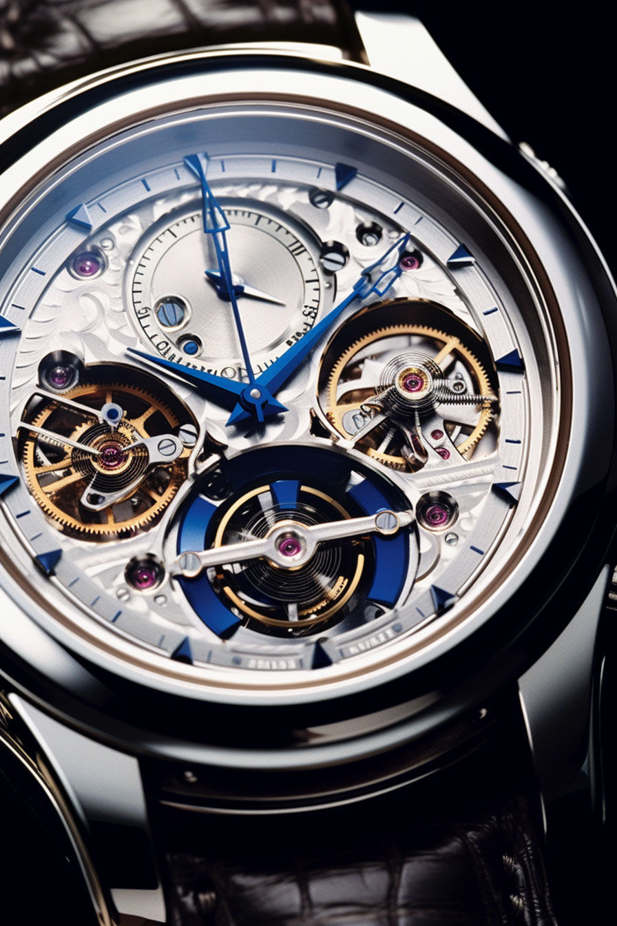A high-end Swiss watch by Jaeger-LeCoultre with a brown leather strap and a silver case.