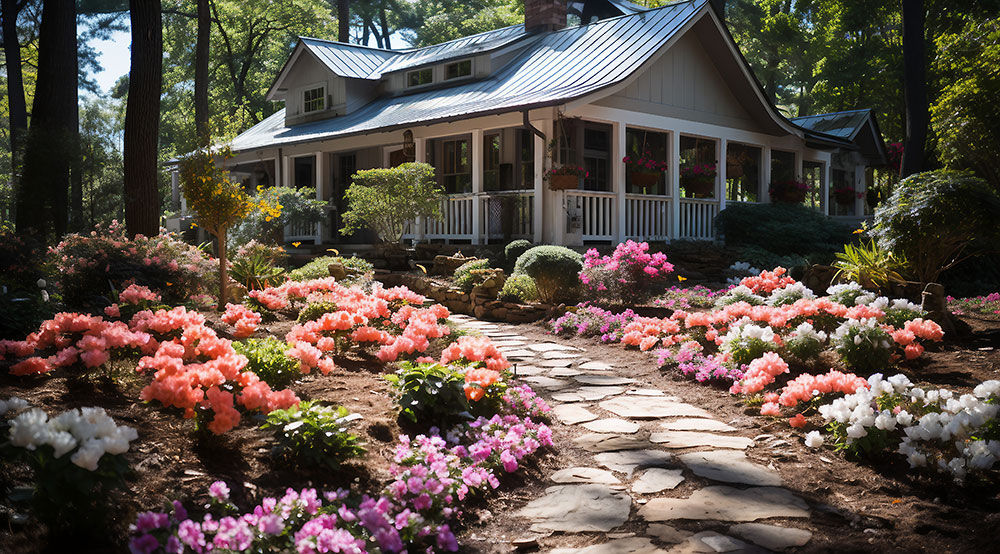 low-maintenance flower gardens at the cottage