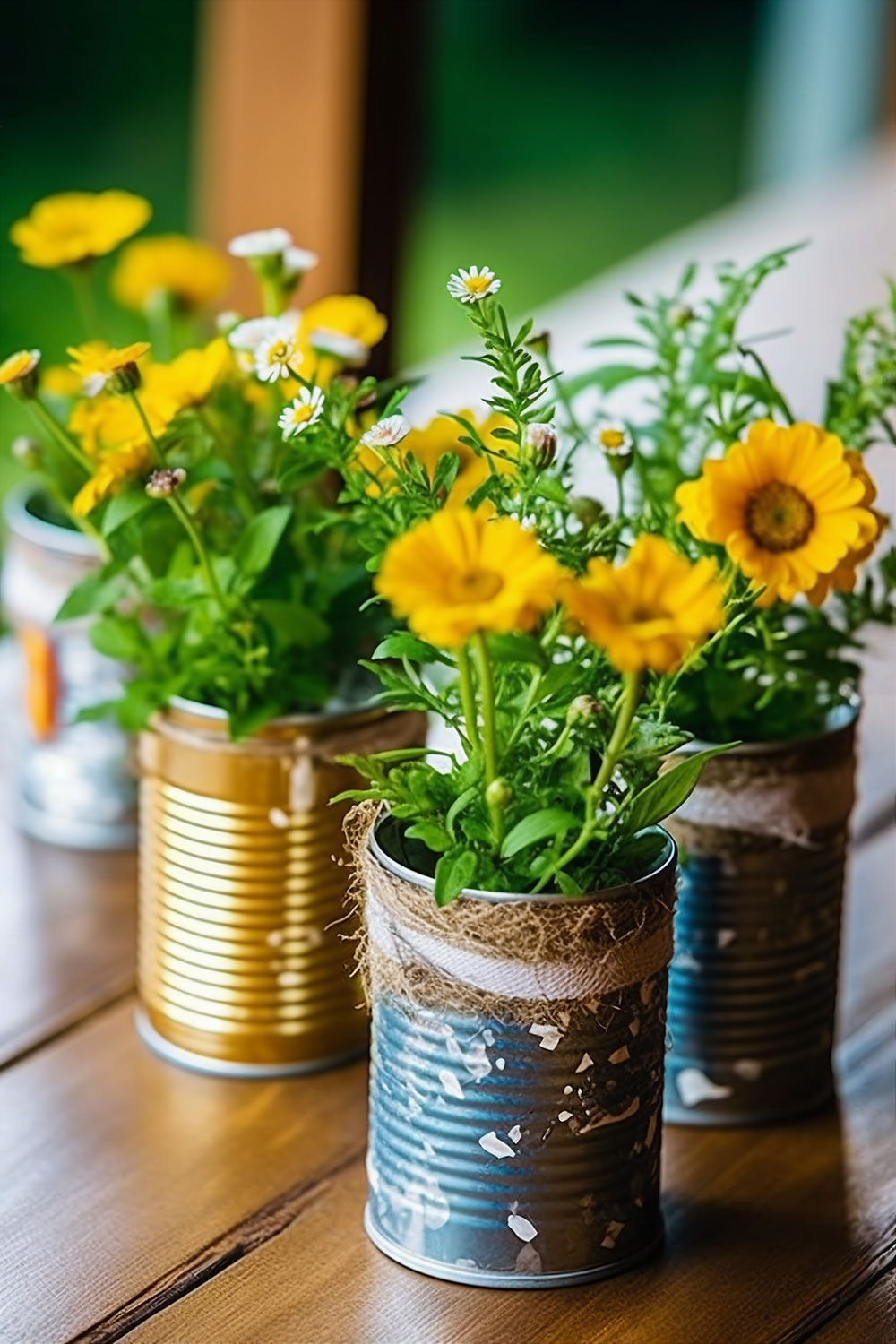 Upcycled Beauty: Tin Can Flower Pots