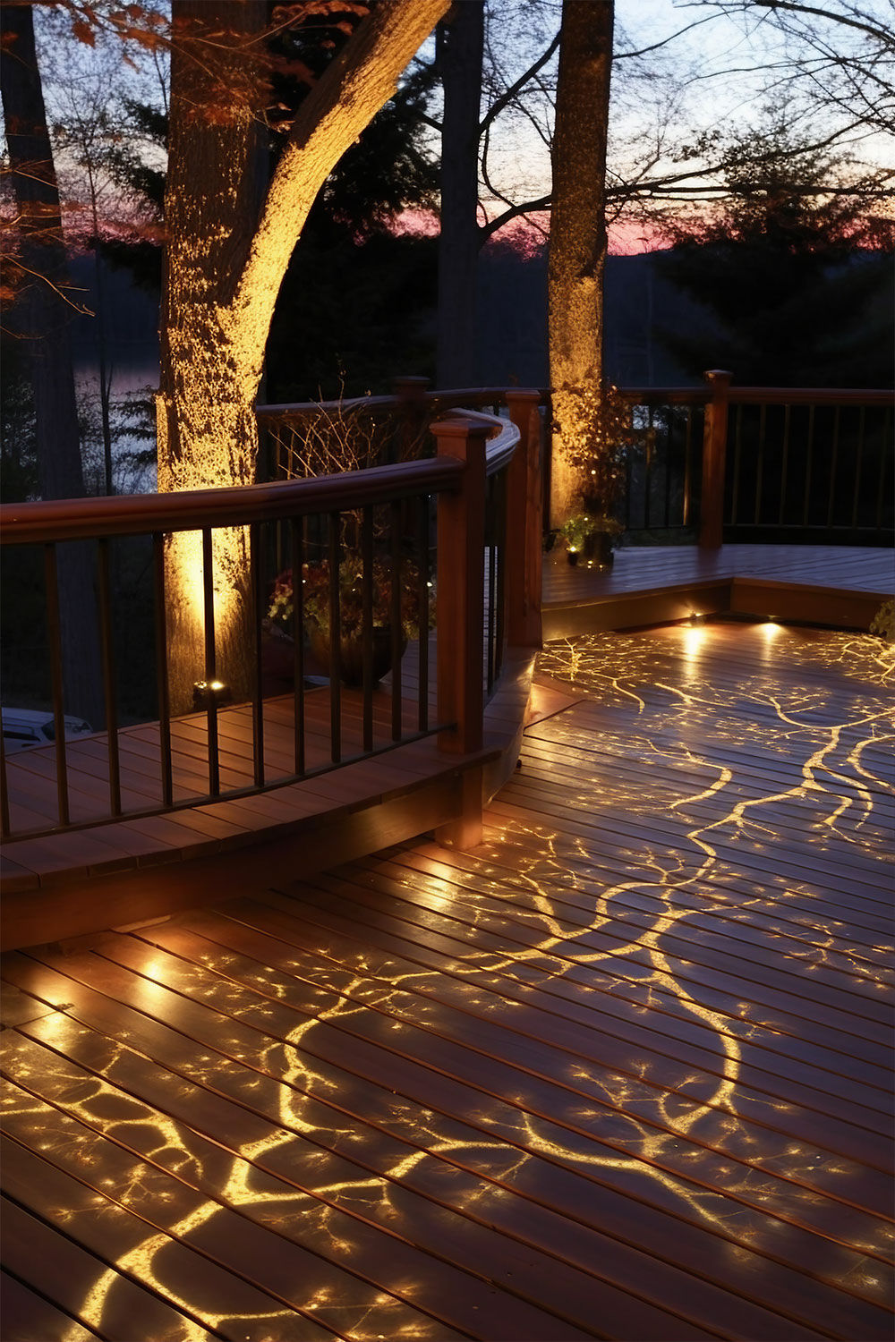 Experience the enchantment of a whimsical woodland decking, a stylish way to embrace nature.