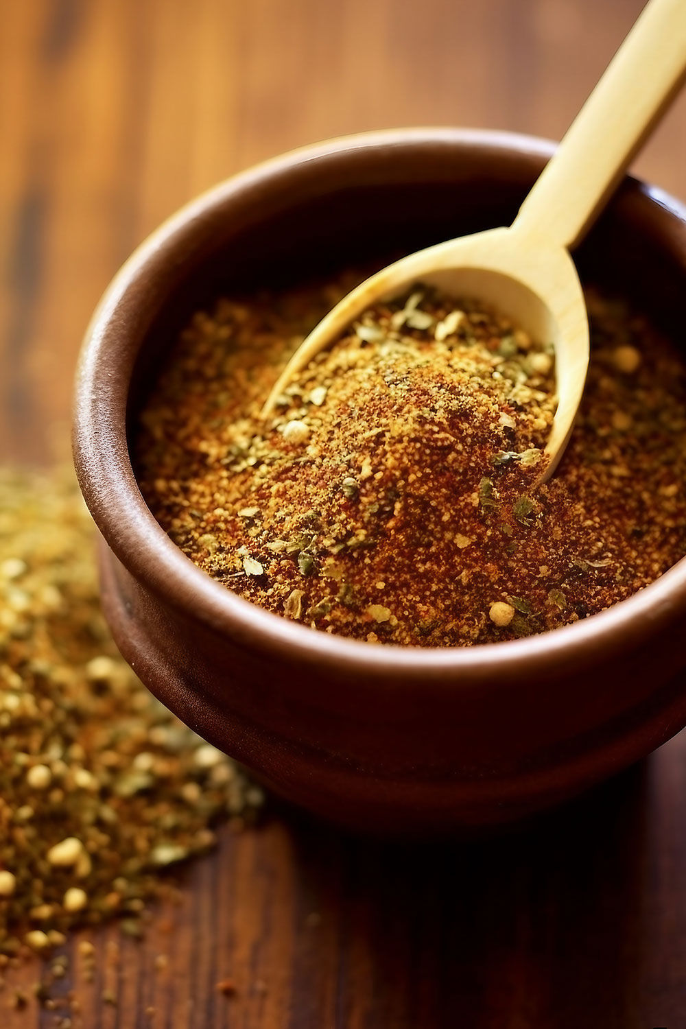 A captivating photo showcasing Za'atar, the versatile Middle Eastern spice blend that elevates flavors.
