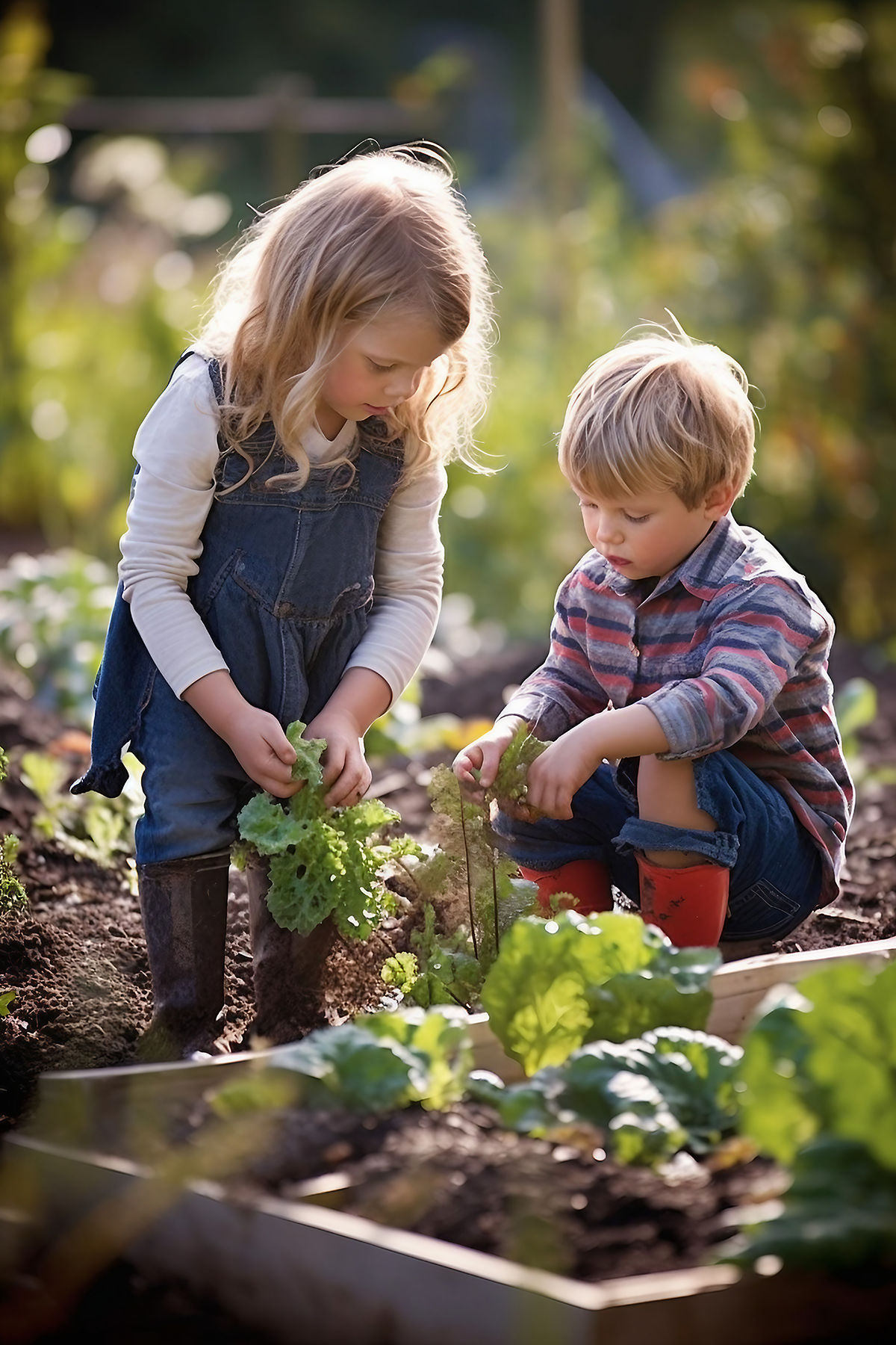 kids tending to extraordinary home gardens, showcasing their creativity and love for gardening.