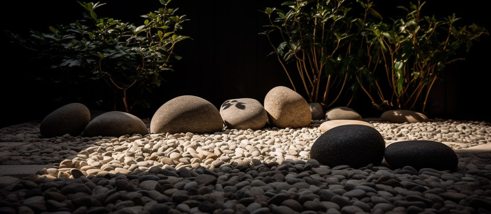 Illuminating with Shadowing in rock garden