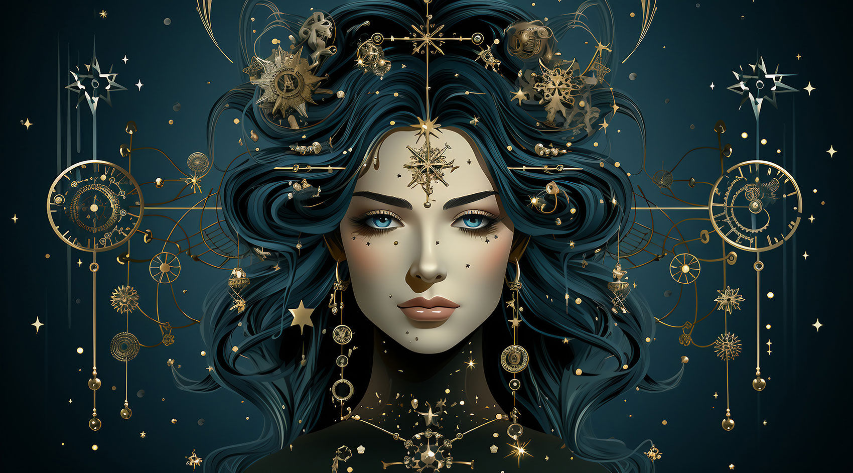 symbolic of a ancient lady with depression across zodiac signs