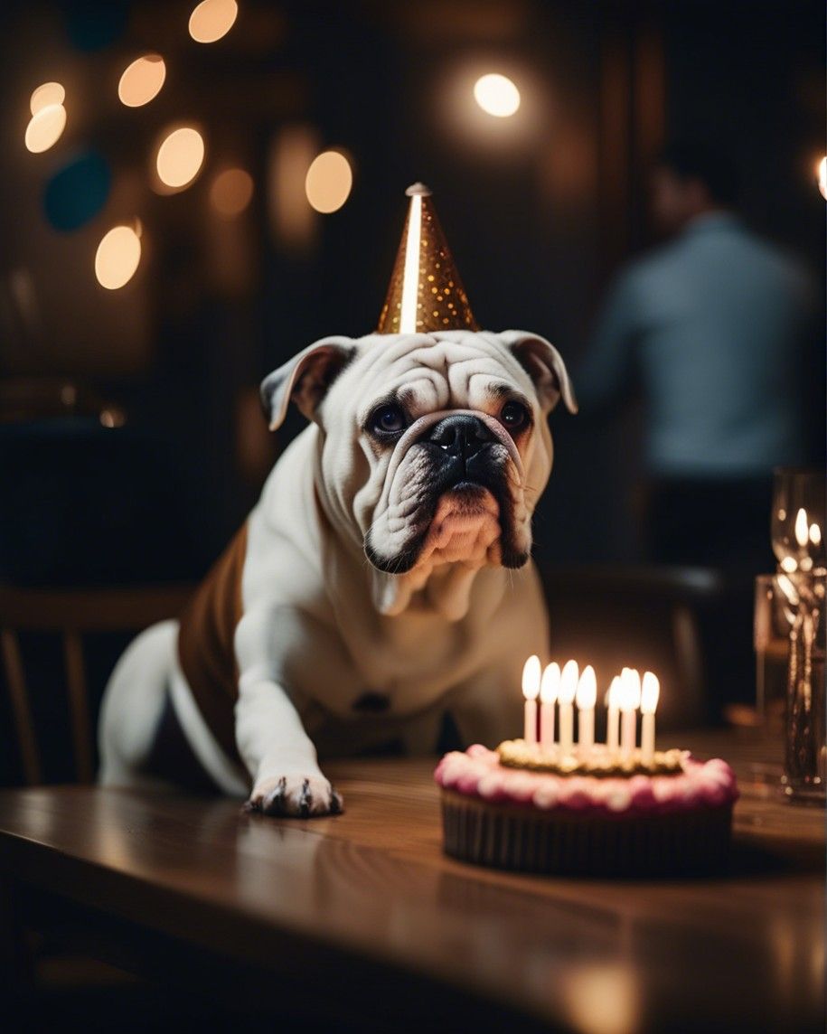 Old French Bulldog's birthday