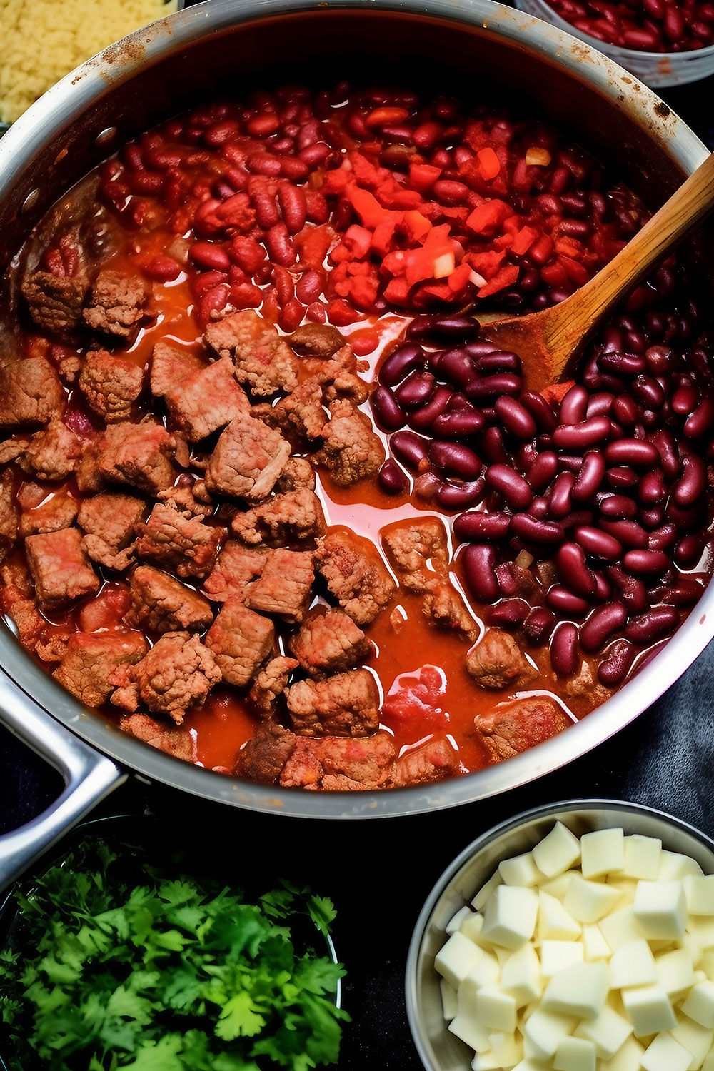 the step-by-step process of making a scrumptious Beef Chili recipe.
