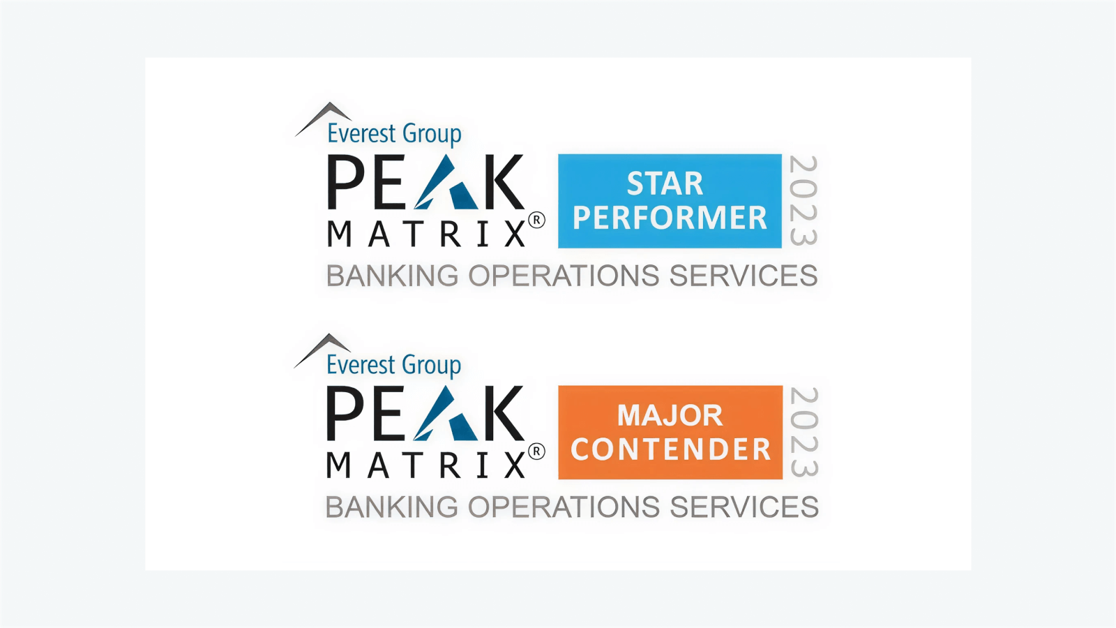 Star Performer; Major Contender in Everest PEAK Matrix Banking Operations assessment 2023