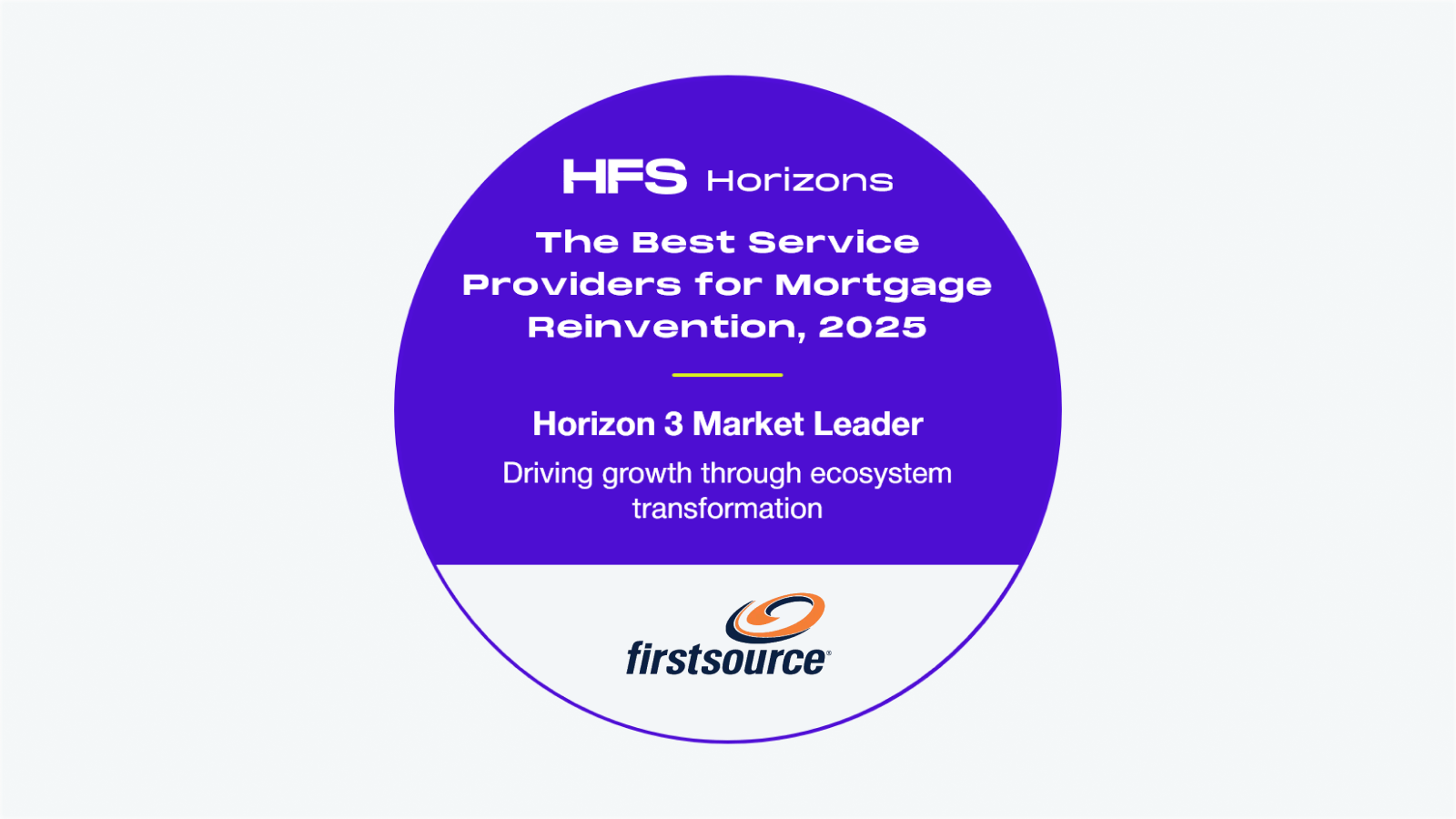 Horizon 3 Market Leader in HFS Research for Mortgage Operations, 2025