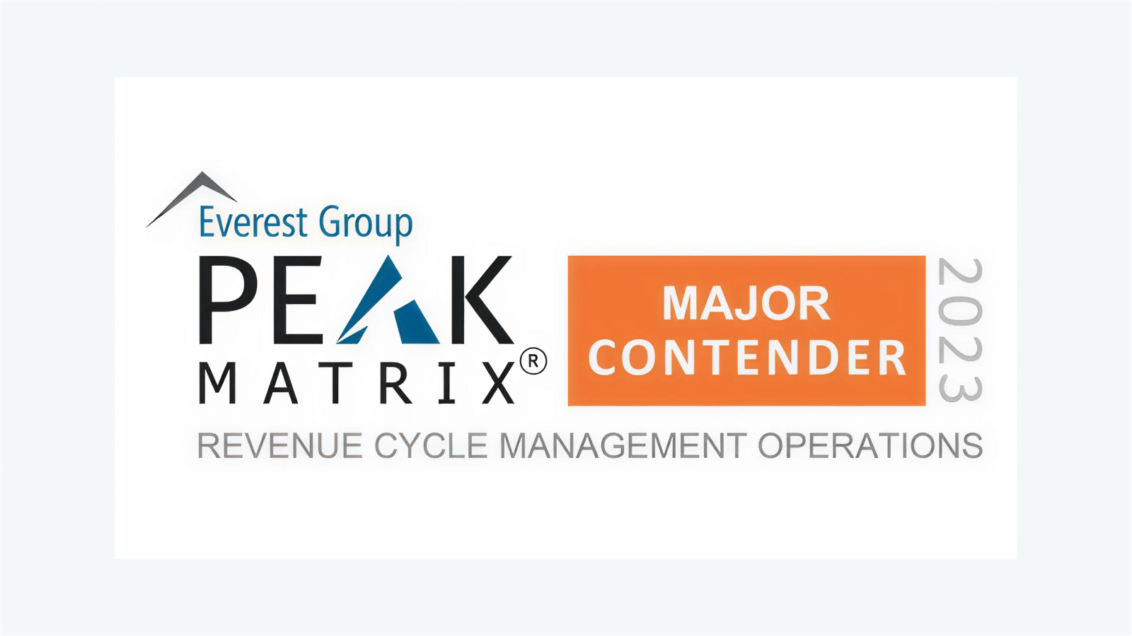 Major Contender in Everest Group RCM Operations PEAK Matrix® Assessment 2023