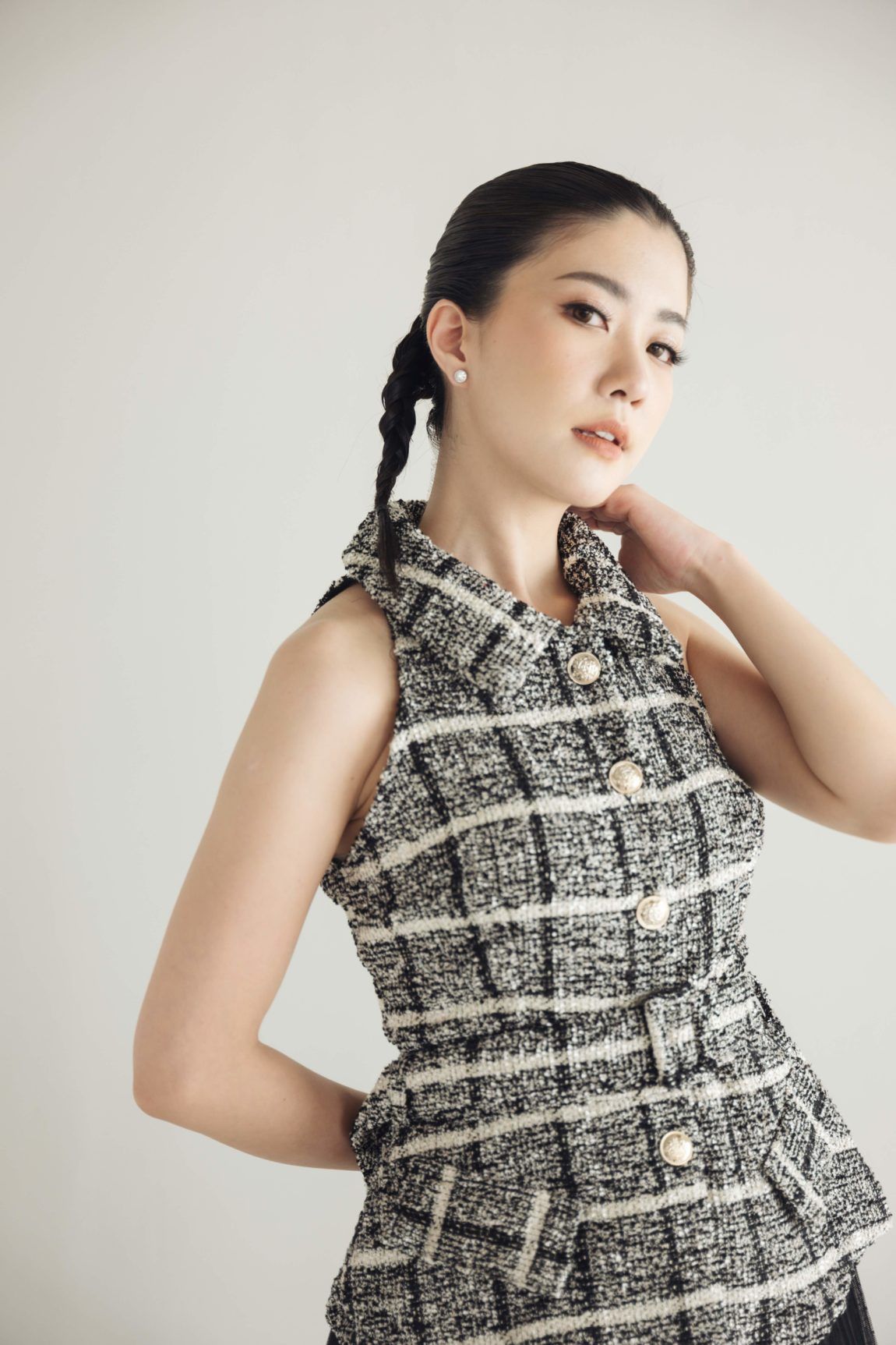 GEORDIE TWEED TOP